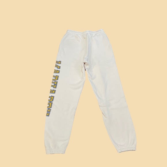 Madhappy Extra Large XL Beige French Terry Embroidered Logo Printed yellow blue - Picture 2 of 13